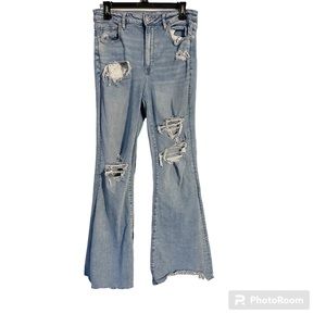 American Eagle super hi-rise flare jeans, size 12
